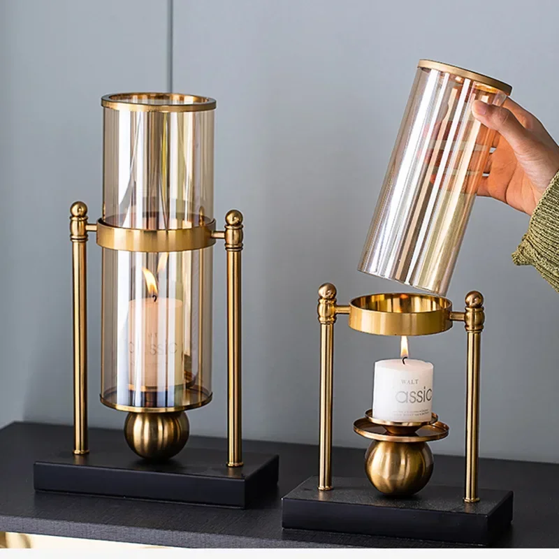 Lighting Home Decor Products - ガラス金属製ミニチュア置物、クリスマスデコレーション、デスクトップ用品、家庭用装飾品、オフィスアクセサリー