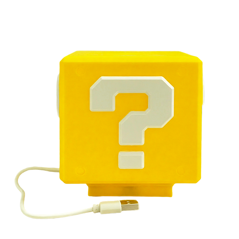 Lighting Room Decor Items - 2026年版 クエスチョンブロックランプ サウンドエフェクト付き USB給電 LEDナイトライト ゲーミングルーム装飾用