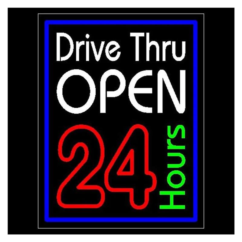 Decor Lighting Opening Hours - ドライブスルー24時間営業ネオンサインライト調光可能店舗、バー、レストラン、カフェ、コーヒー、フラワーショップ、パーティー、壁飾り用