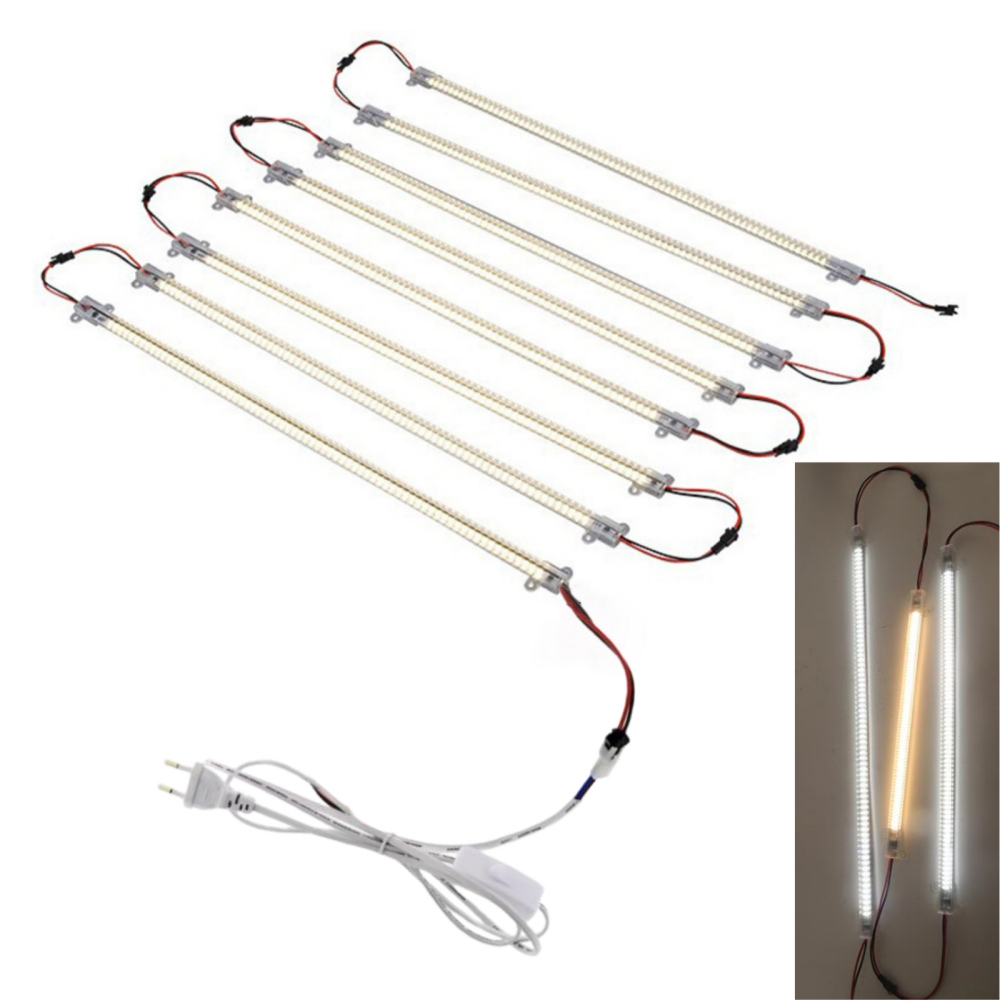 Kitchen Decor Lighting - 1/2/5/10灯 LEDキャビネットライトバー リジッドスイッチ電源キット 220V 10cm 20cm