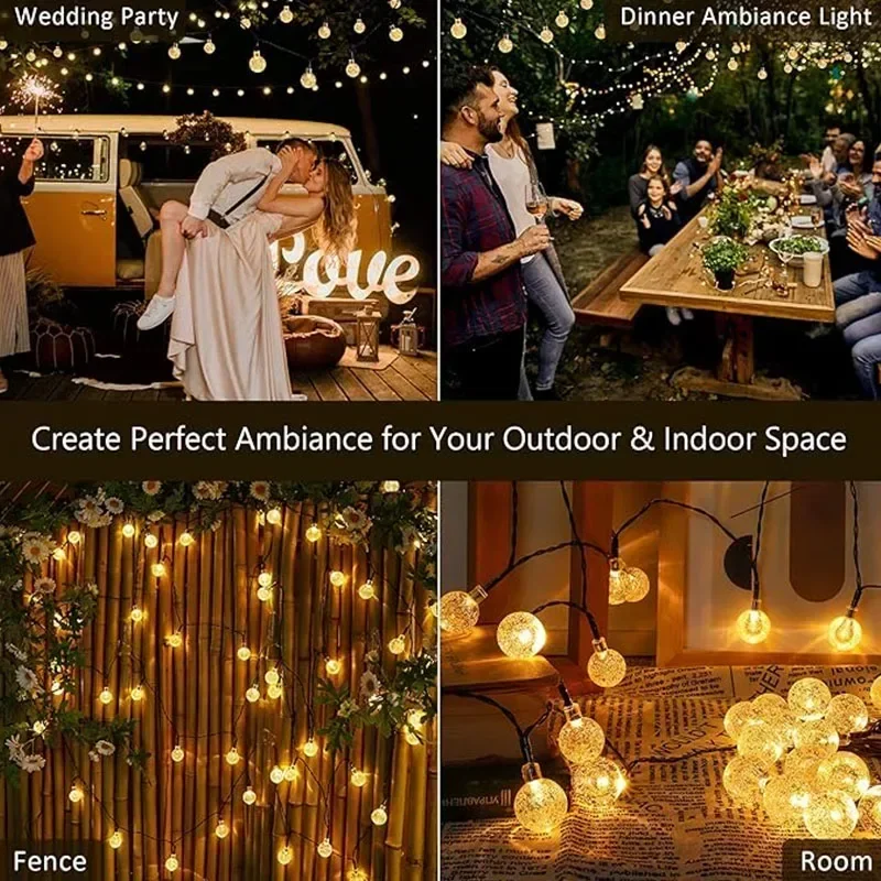 22 メートルソーラーストリングライト屋外 Led クリスタ - Lighting Decoration Outdoor のレビューと価格