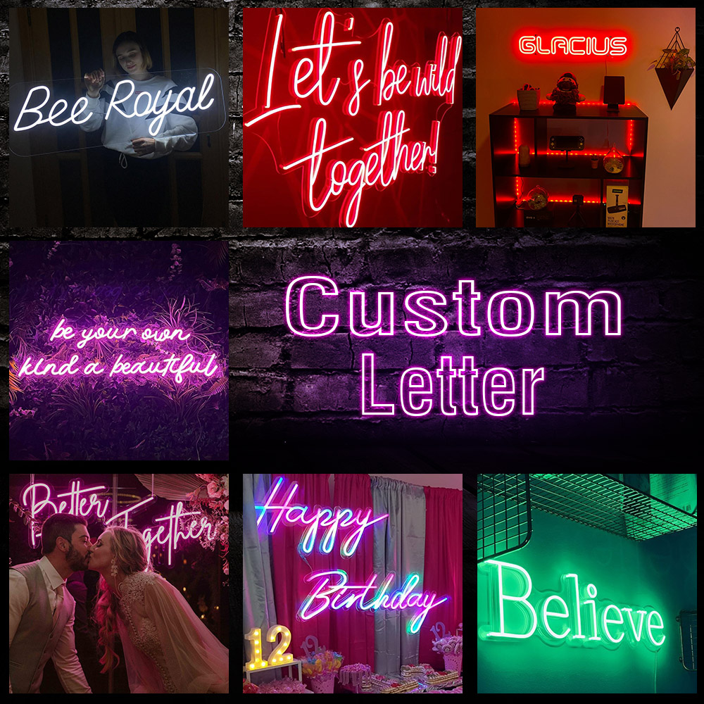 パーソナライズされたLEDネオンサイン、カスタムテキストネオ - Neon Sign Custom Led のレビューと価格