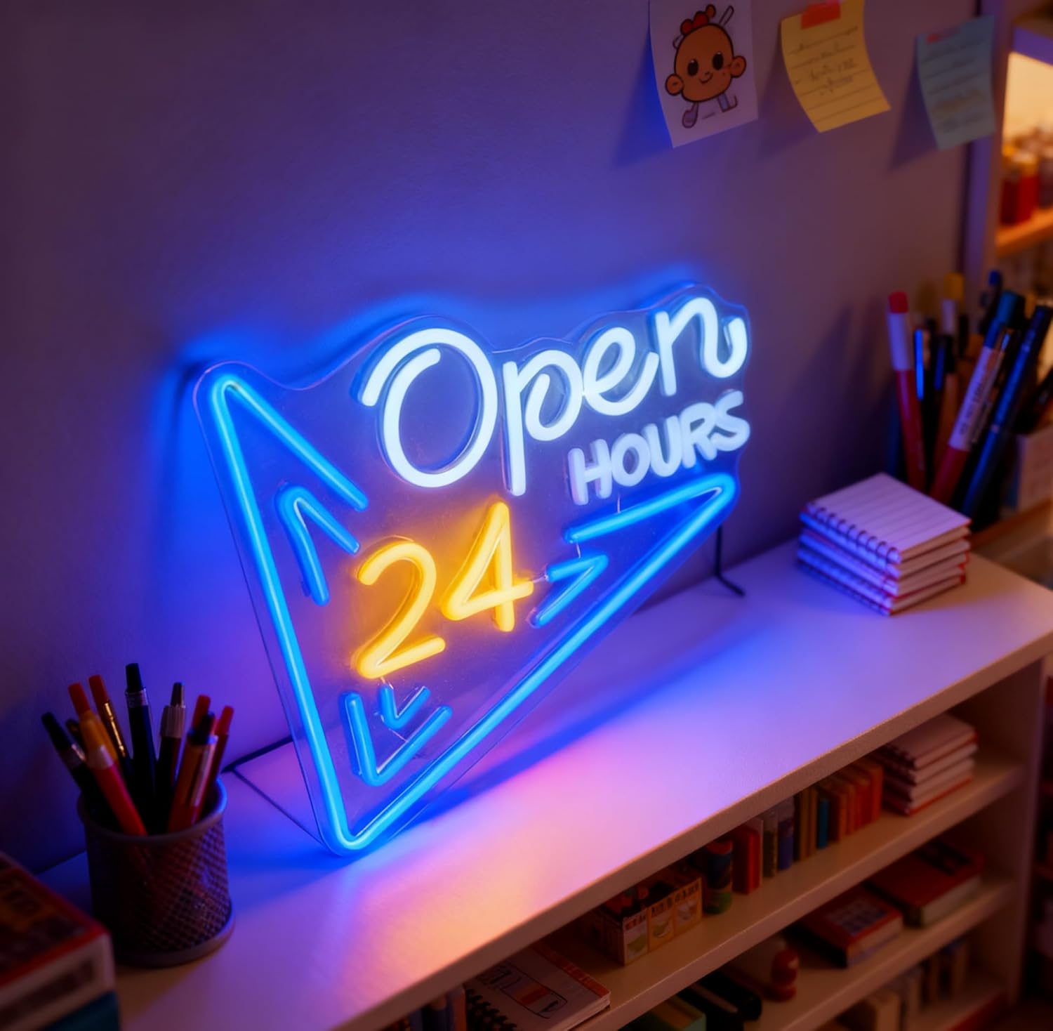    24時間オープンネオンサインUSB電源手作りLEDラ - Decor Lighting Opening Hours のレビューと価格