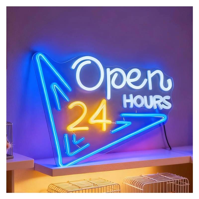オープン24時間ネオンサインUSB電源LEDライトバー美容院 - Decor Lighting Opening Hours のレビューと価格