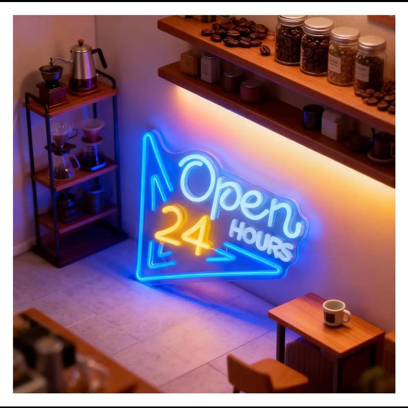 オープン24時間ネオンサインUSB電源LEDライトバー美容院 - Decor Lighting Opening Hours のレビューと価格