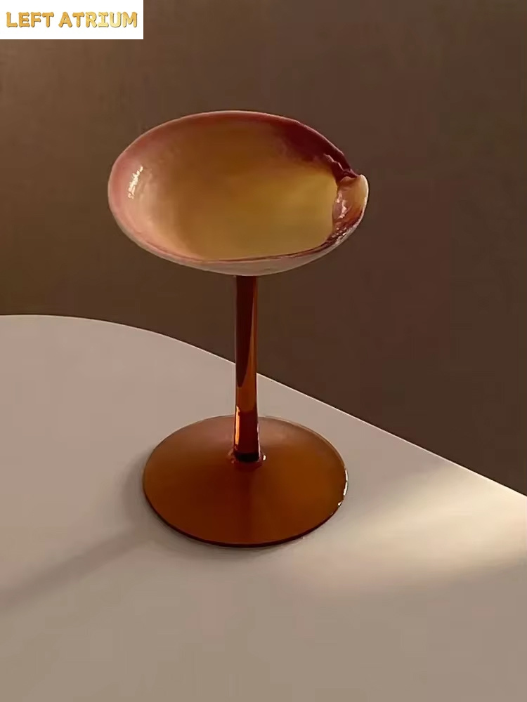 軽贅沢な手作りアート作品 天然貝殻ワイングラス クリエイティ - Restaurant Lighting Decoration のレビューと価格