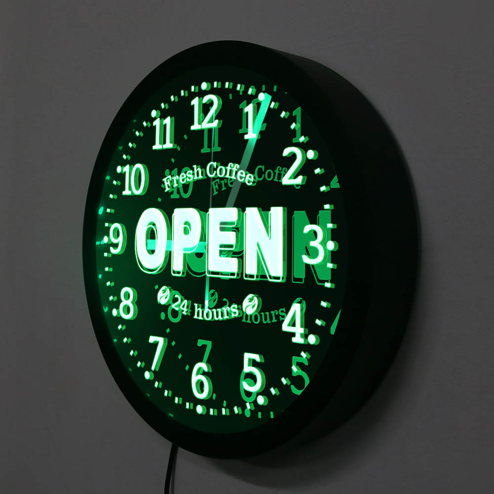 フレッシュコーヒー24時間営業LEDネオンサイン装飾壁掛け時 - Decor Lighting Opening Hours のレビューと価格
