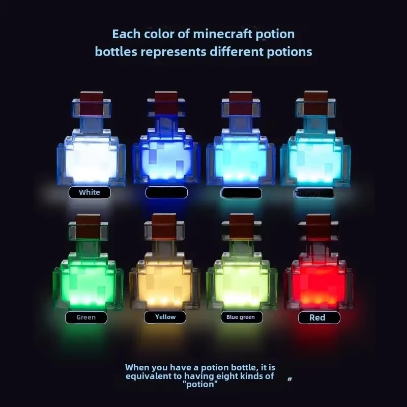 充電式ポーションボトルナイトライト LED 色が変わる 7  - Lighting Home Decor Products のレビューと価格