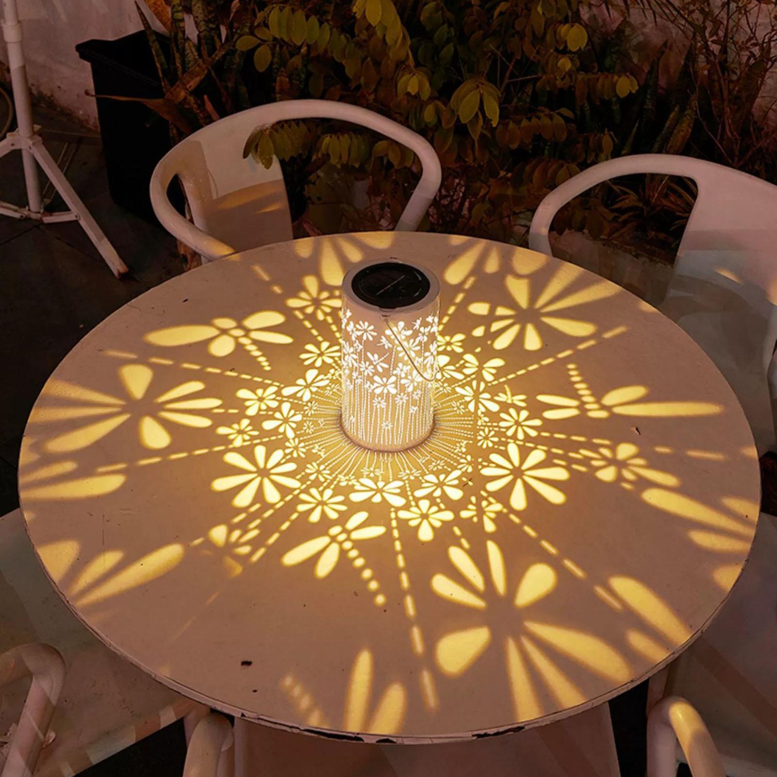 ソーラーランタン装飾的なカラフルな金属製フラワーライトソーラ - Lighting Decoration Outdoor のレビューと価格