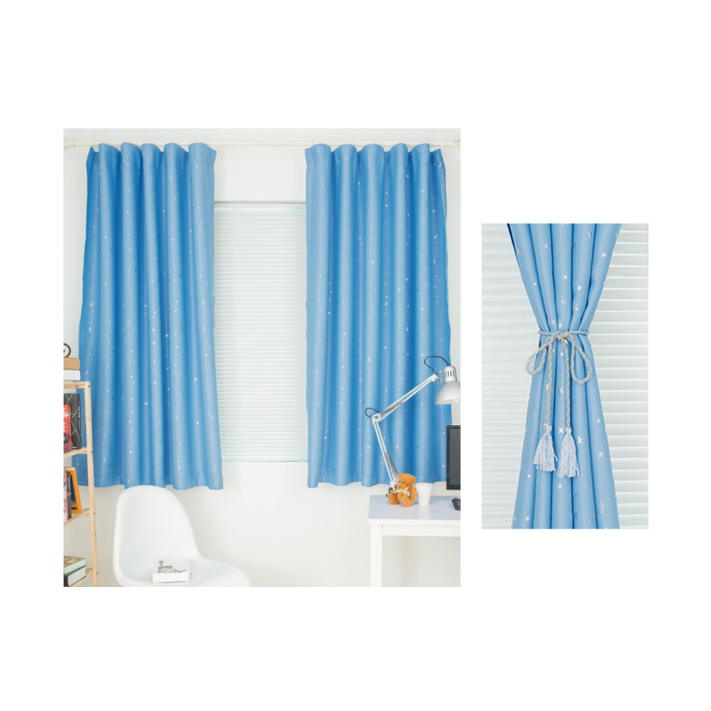 100x135cm スカイブルー遮光カーテン フルプライバシ - Kitchen Decor Lighting のレビューと価格