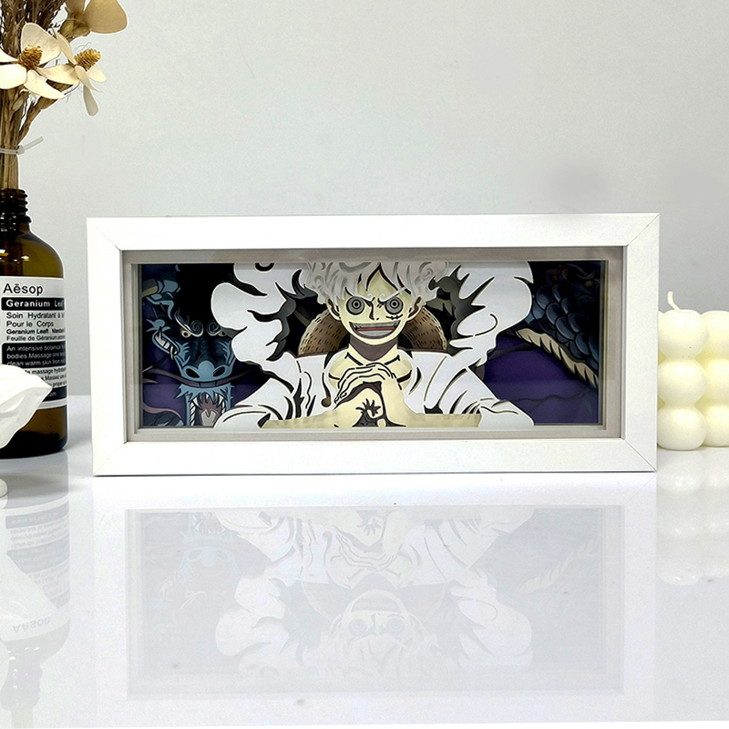 アニメ Led ライトランプ部屋の装飾紙カットシャドーボック - Lighting Room Decor Items のレビューと価格