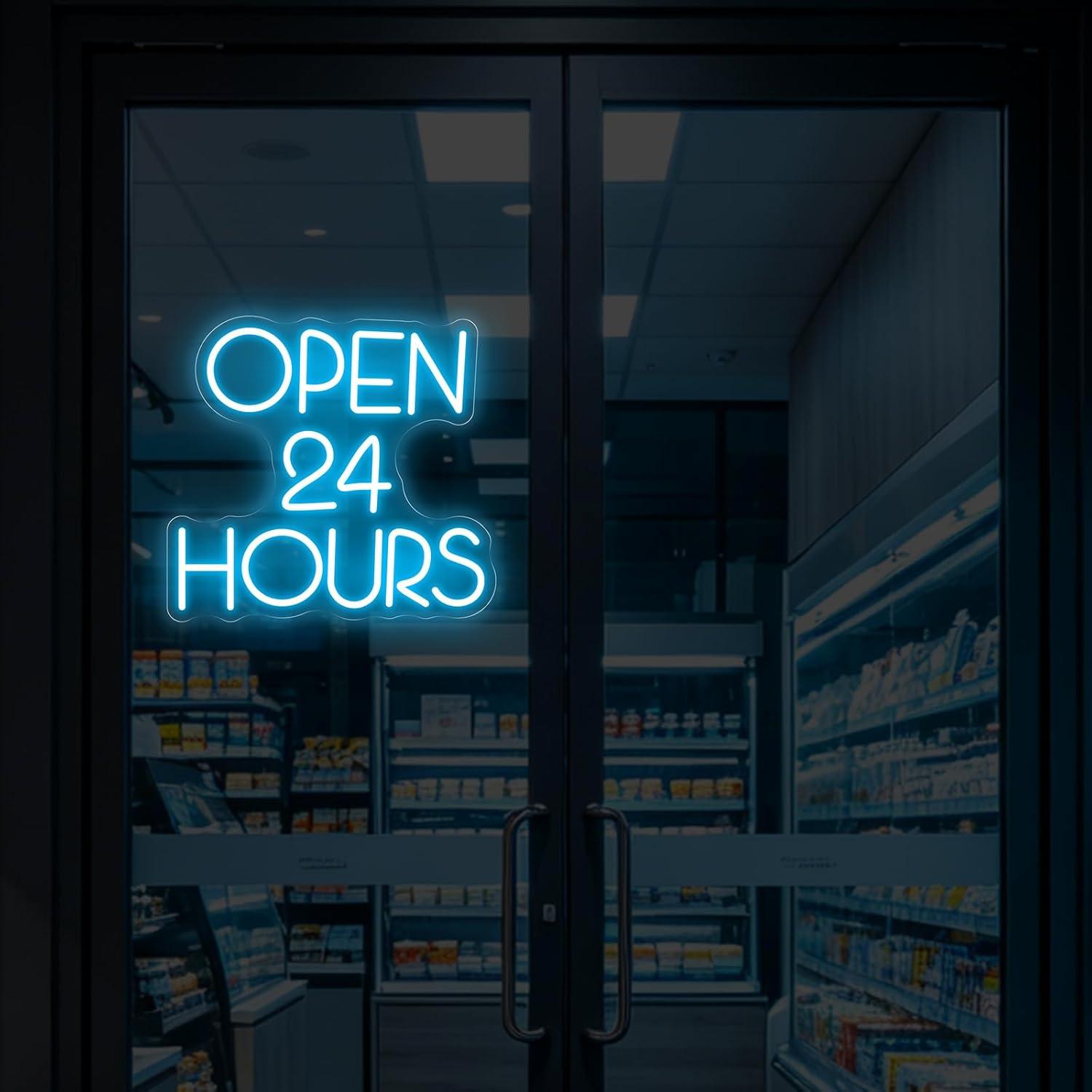 24時間営業のネオンサイン、USB調光式LEDライト、店舗、 - Decor Lighting Opening Hours のレビューと価格