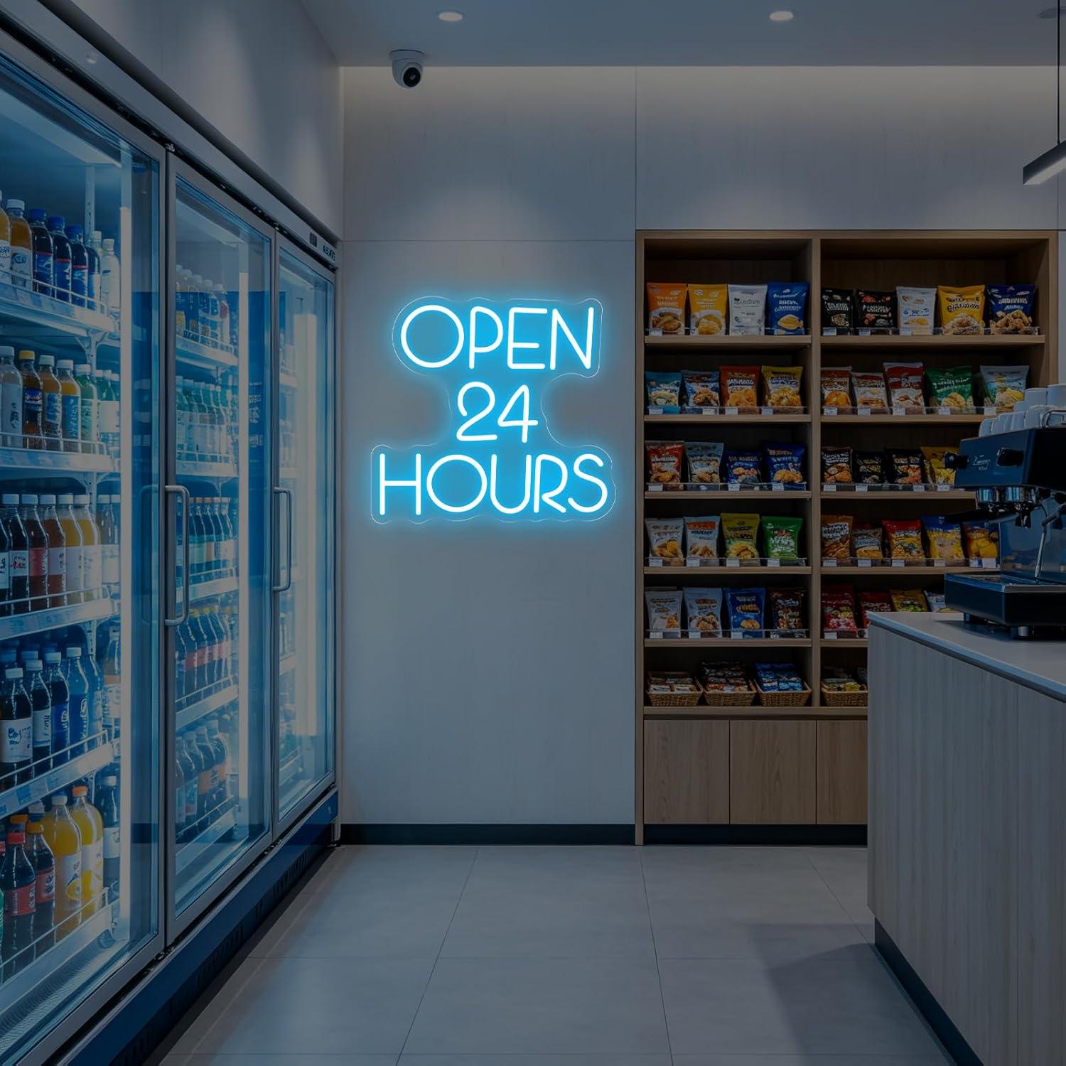 24時間営業のネオンサイン、USB調光式LEDライト、店舗、 - Decor Lighting Opening Hours のレビューと価格