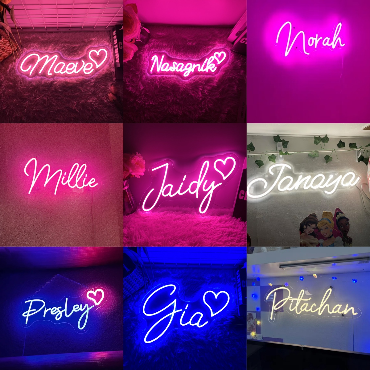 カスタムネオン Led 子供の名前ネオンライト美的部屋の装飾 - Neon Sign Custom Led のレビューと価格