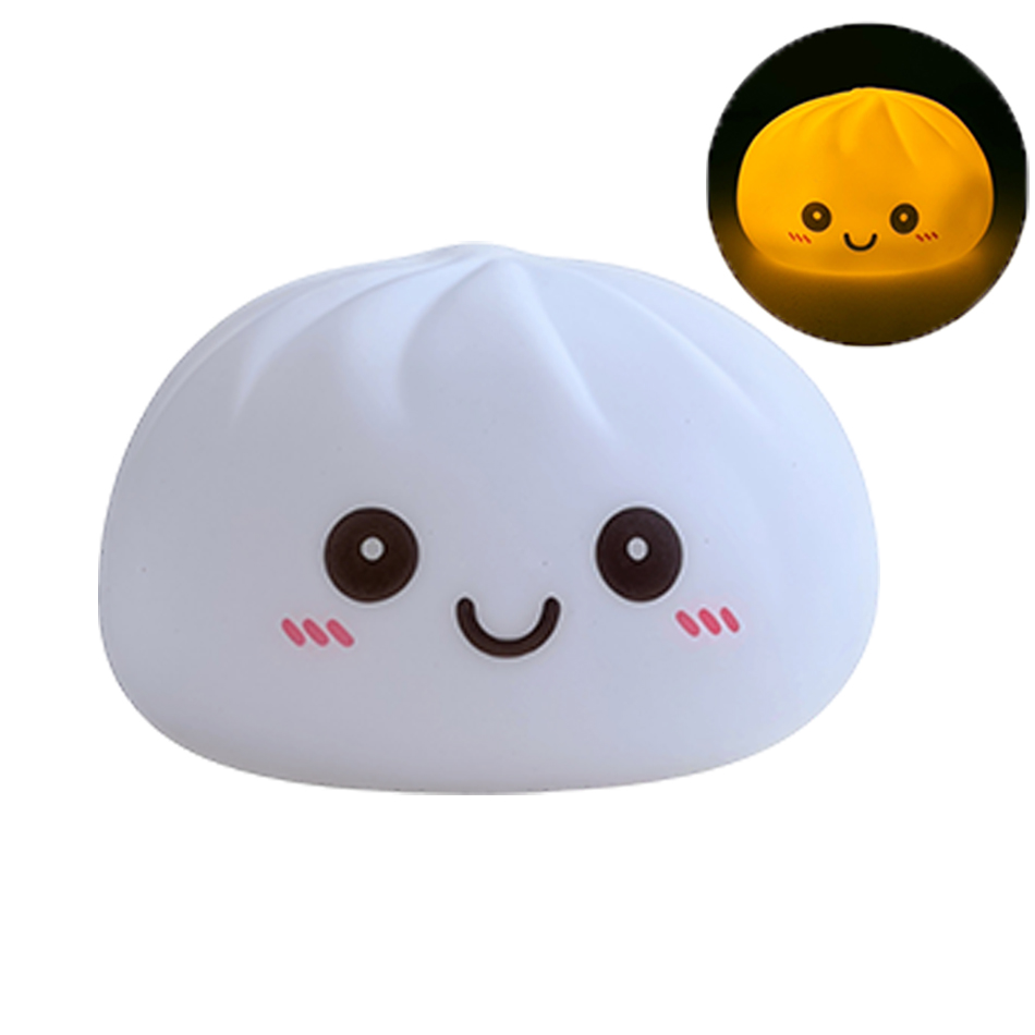 新しい餃子型LEDナイトライト リビングルーム用 かわいいプ - Lighting Room Decor Items のレビューと価格