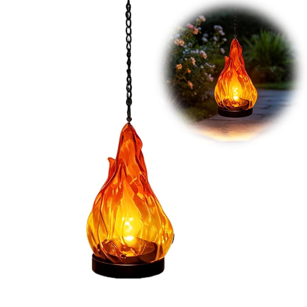 ソーラーフレームハンギングランタンライトIP65防水フリッカ - Lighting Decoration Outdoor のレビューと価格