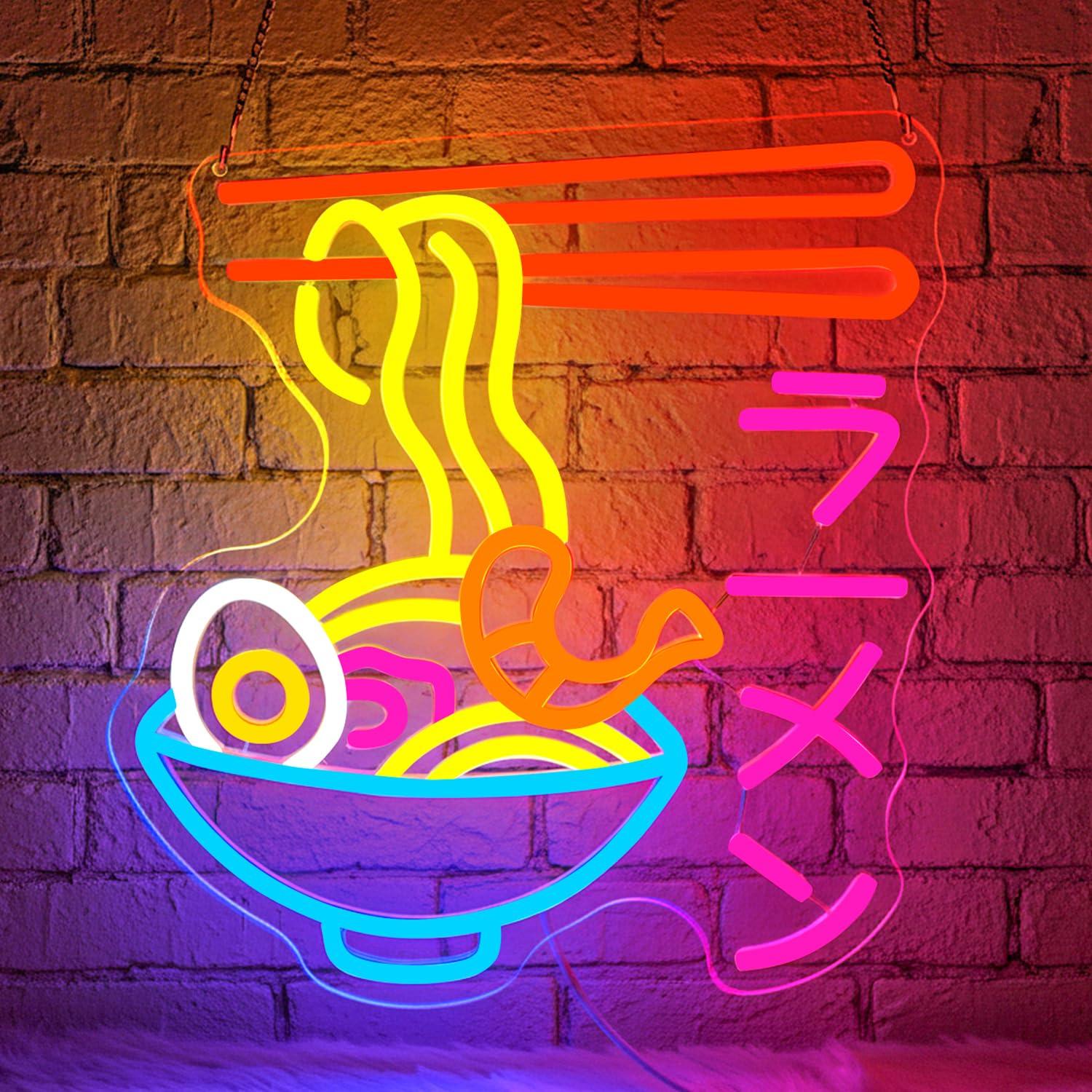 ラーメンネオンサイン、日本の麺鉢LEDネオンライト、ラーメン - Restaurant Lighting Decoration のレビューと価格